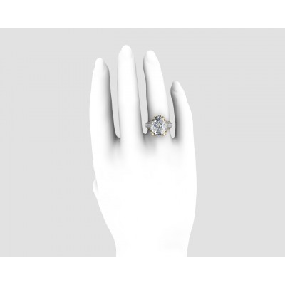 Kunzite & Diamond Ring